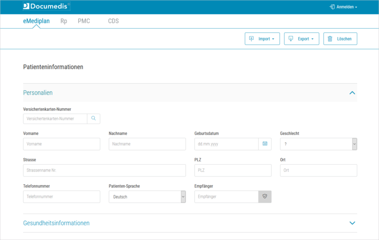 Documedis PCA, Website