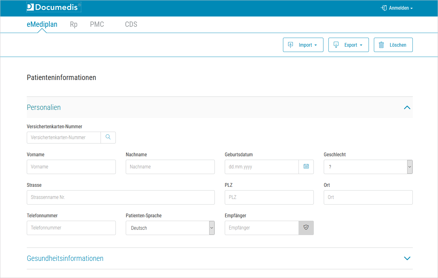 Documedis PCA, Website